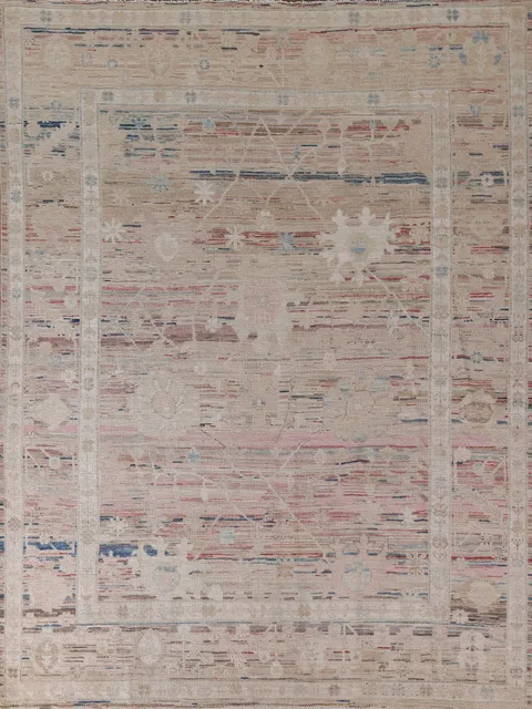 Earth Tone Oushak Vegetable Dye Area Rug 8x10