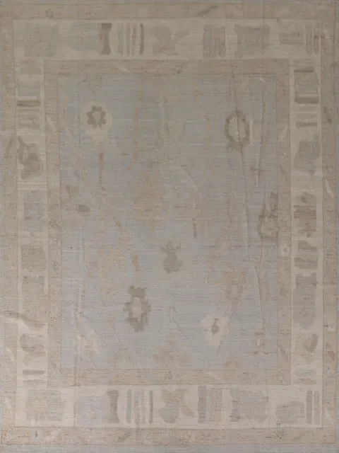 Earth Tone Wool Oushak Turkish Area Rug 8x10