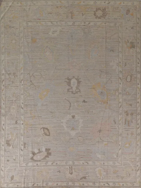 Earth Tone Oushak Vegetable Dye Area Rug 8x10
