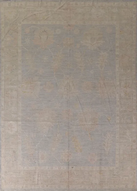 Vegetable Dye Oushak Turkish Area Rug 9x12