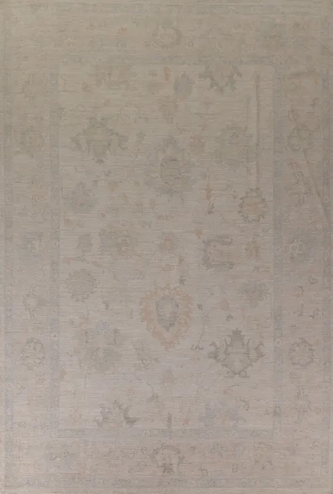 Earth Tone Oushak Vegetable Dye Area Rug 10x13