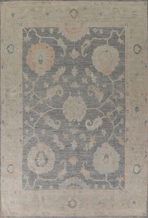 Vegetable Dye Oushak Turkish Area Rug 9x12