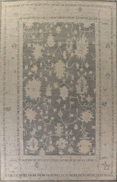 Vegetable Dye Oushak Turkish Large Rug 12x18