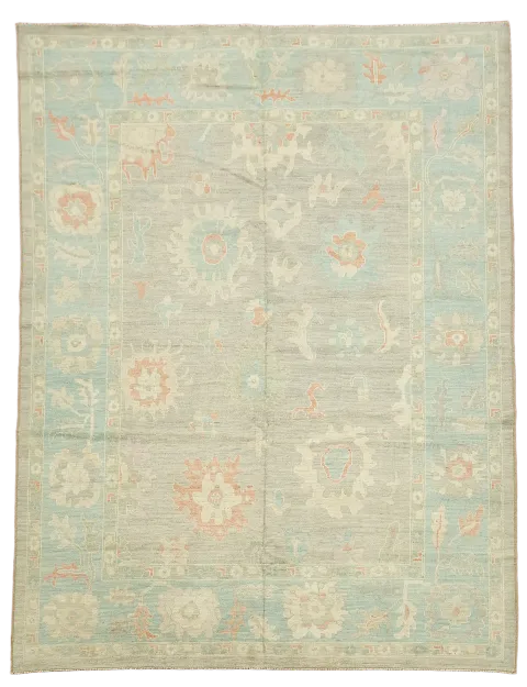 Handmade Oushak Vegetable Dye Area Rug 9x12