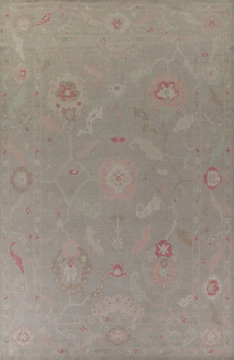 Vegetable Dye Oushak Large Area Rug 10x14