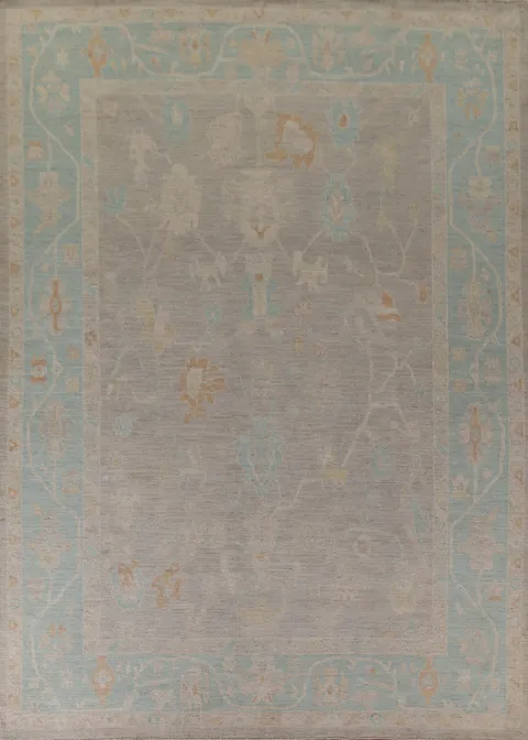 Vegetable Dye Oushak Turkish Area Rug 10x13