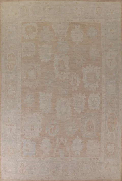 Vegetable Dye Oushak Turkish Area Rug 10x14