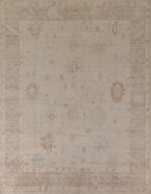 Vegetable Dye Oushak Turkish Area Rug 8x10