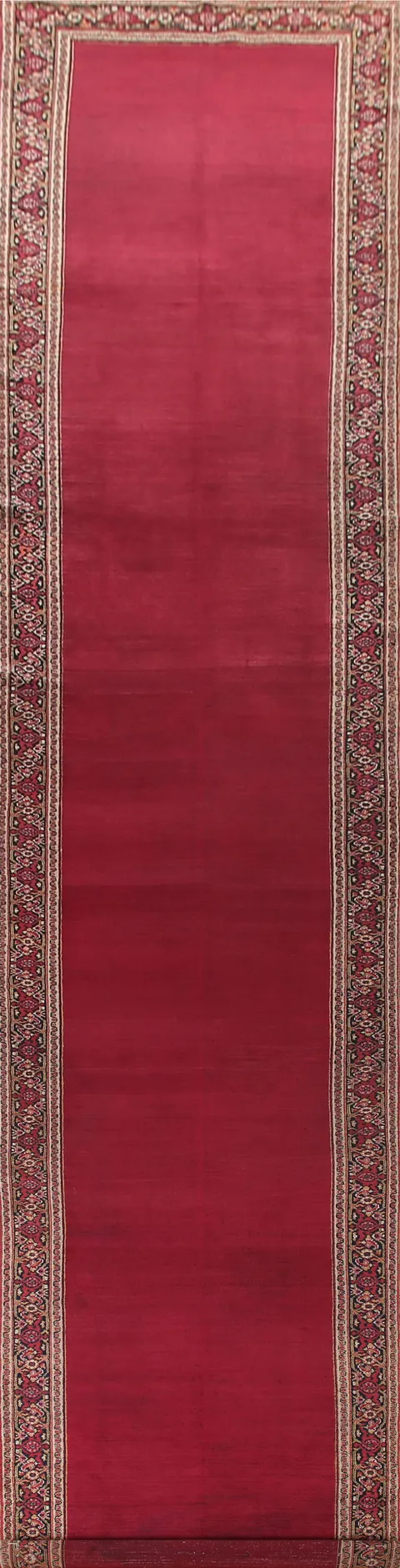 Pre-1900 Antique Kerman Lavar Vegetable Dye Persian Rug 4x23