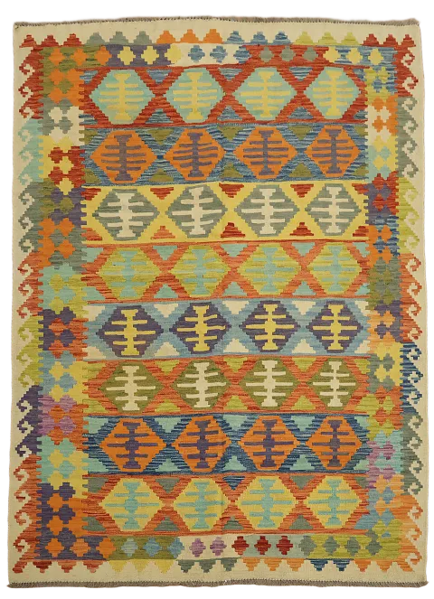 Multicolor Kilim Oriental Area Rug 6x8
