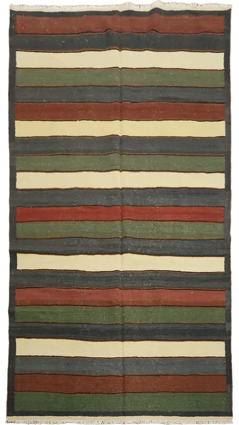 Striped Kilim Oriental Area Rug 5x8