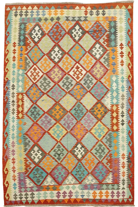 Multicolor Kilim Oriental Area Rug 7x10