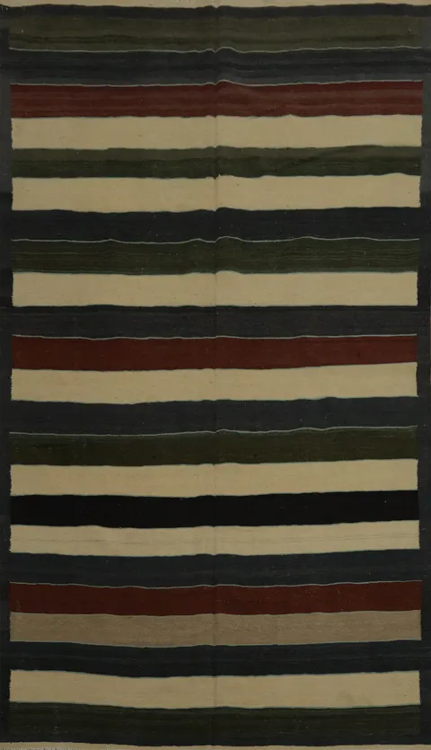 Organic Charm Striped Kilim Area Rug 5x8 for Cozy Atmosphere