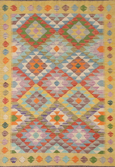 Geometric Kilim Oriental Area Rug 5x7