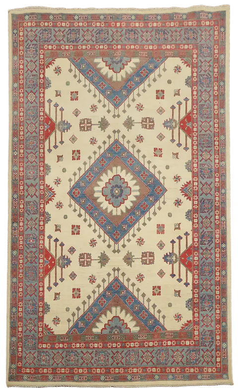 Handmade Wool Kazak Oriental Area Rug 7x10