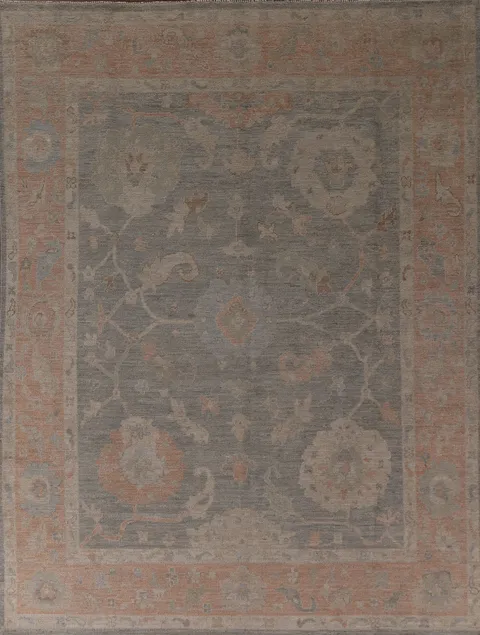 Vegetable Dye Oushak Turkish Area Rug 8x10