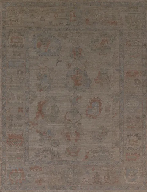 Vegetable Dye Oushak Turkish Area Rug 8x10