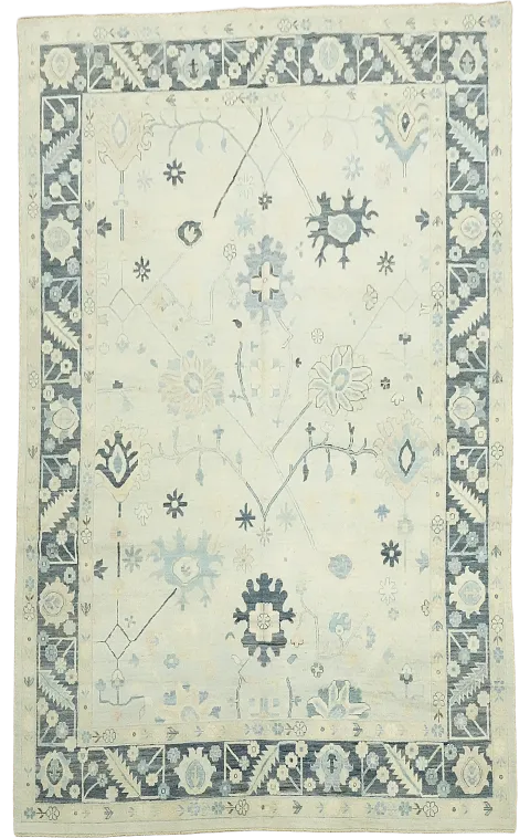 Vegetable Dye Oushak Turkish Area Rug 9x12