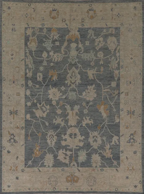 Vegetable Dye Oushak Turkish Area Rug 8x10