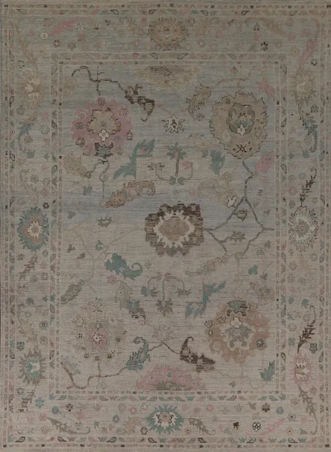 Vegetable Dye Oushak Turkish Area Rug 8x10