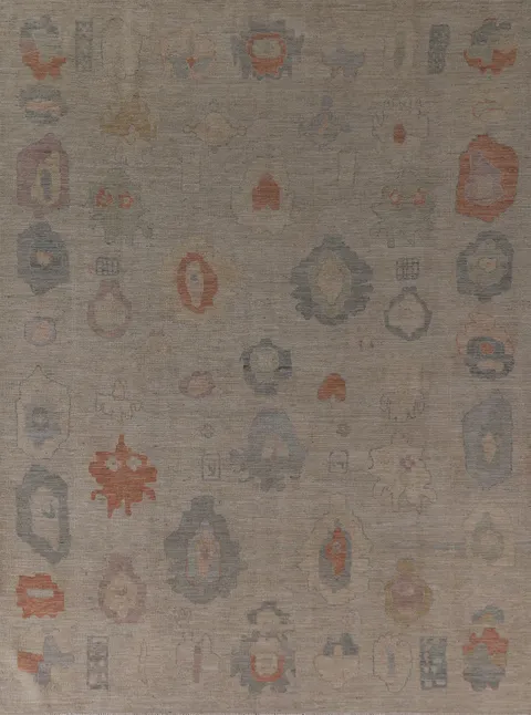 Oushak Vegetable Dye Area Rug 8x10