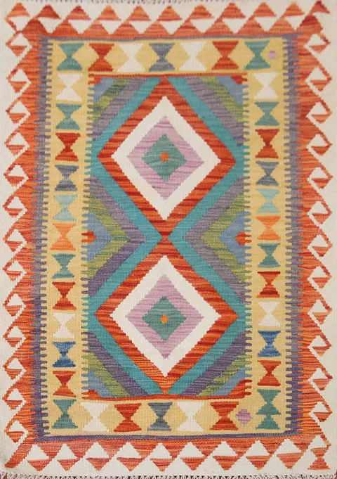 South Western Kilim Oriental Foyer Rug 3x4