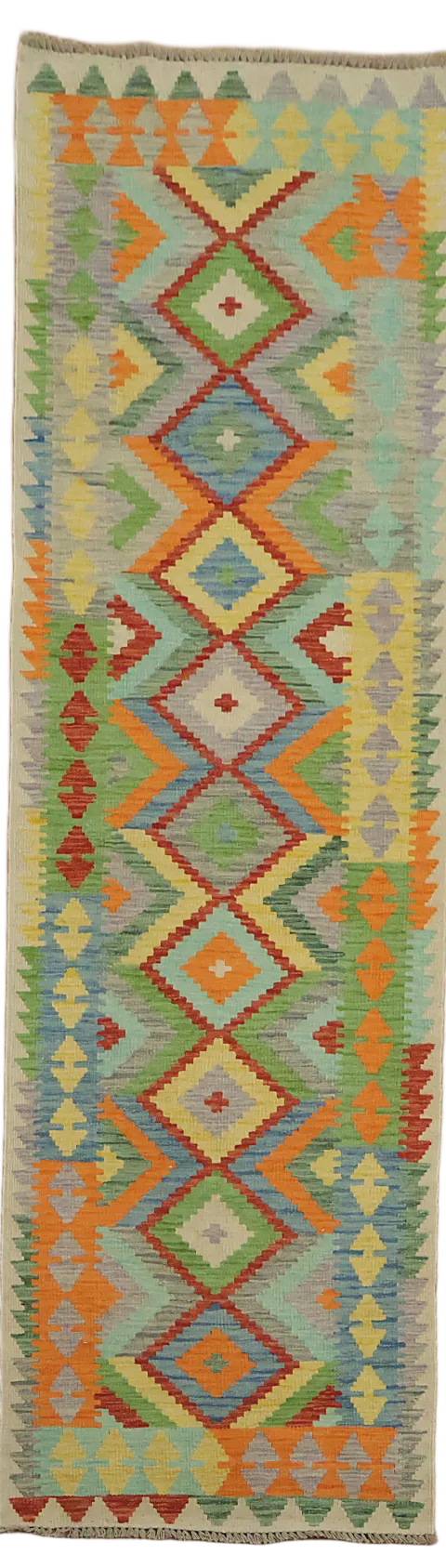 Multicolor Kilim Oriental Runner Rug 3x10