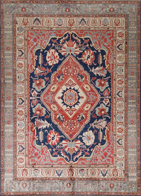 Vegetable Dye Sarouk Farahan Wool Area Rug 8x10
