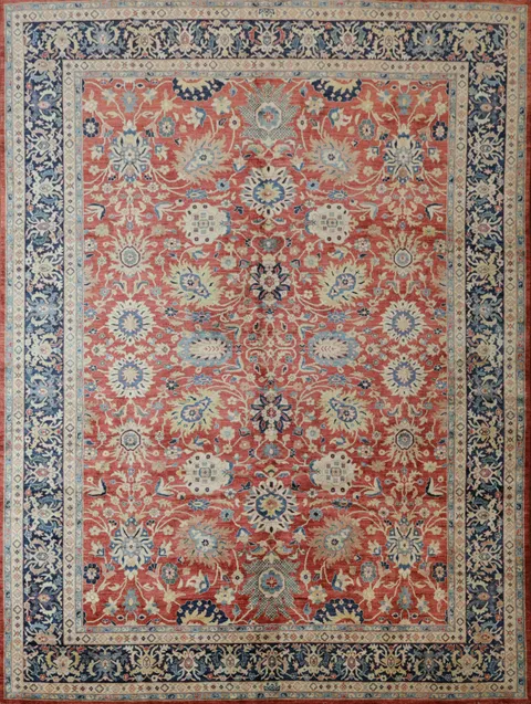 Floral Sultanabad Ziegler Vegetable Dye Area Rug 9x12