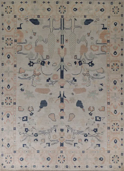 Vegetable Dye Oushak Turkish Area Rug 8x10