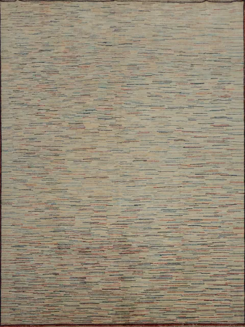 Elegant Striped Gabbeh Area Rug 8x8 for Contemporary Living Spaces
