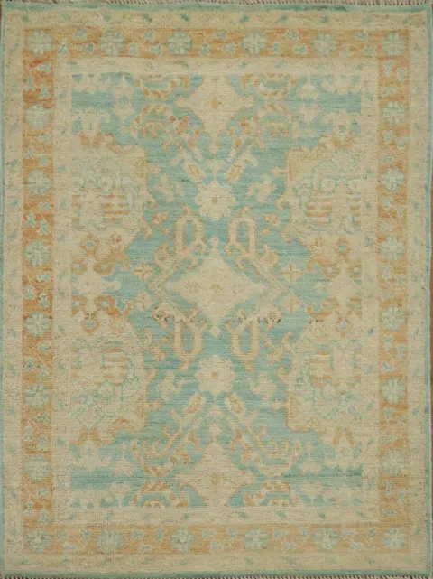 Vegetable Dye Oushak Turkish Accent Rug 3x4