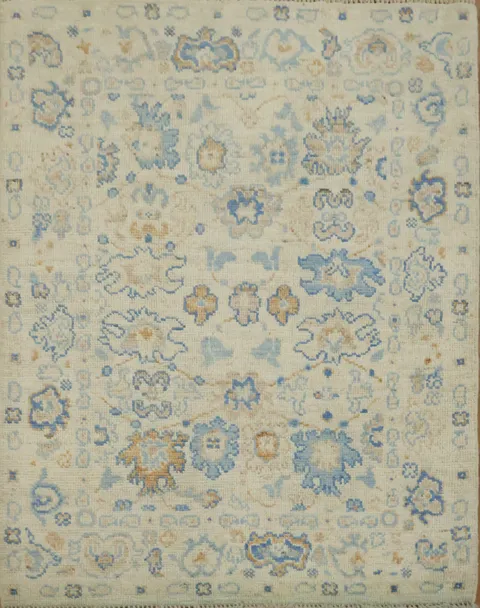 Vegetable Dye Oushak Accent Turkish Rug 3x4