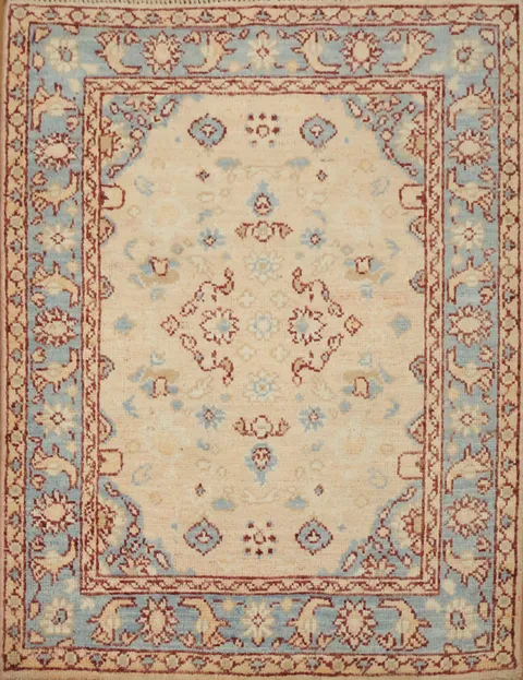 Vegetable Dye Oushak Turkish Foyer Rug 3x4