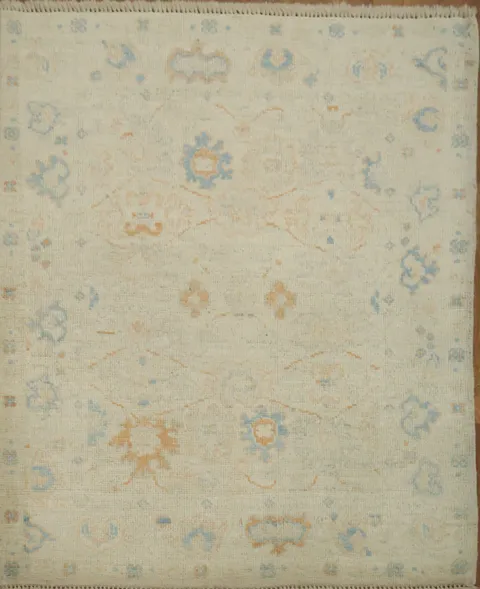 Vegetable Dye Oushak Turkish Accent Rug 3x4