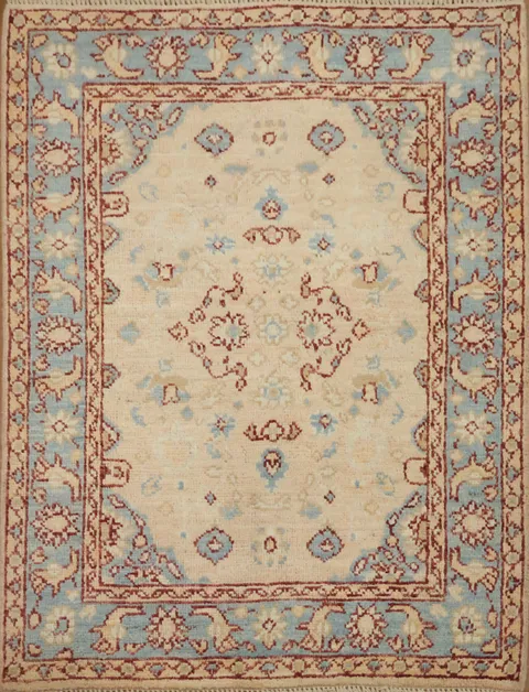 Vegetable Dye Oushak Turkish Foyer Rug 3x4