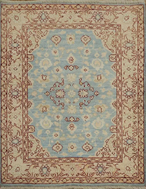 Vegetable Dye Oushak Turkish Accent Rug 3x4