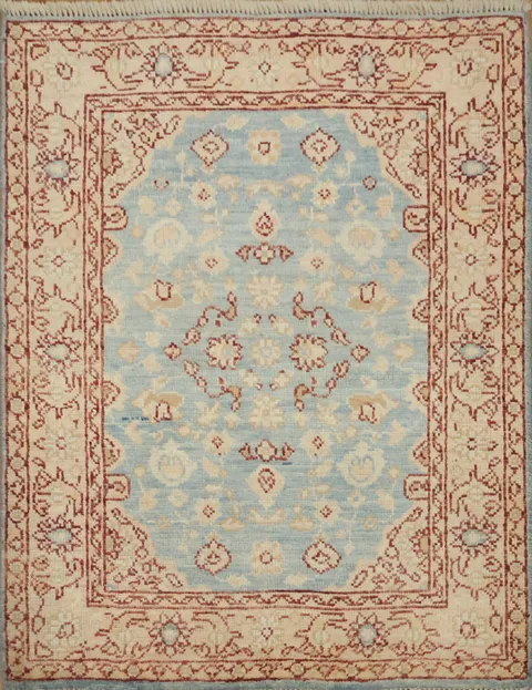 Vegetable Dye Oushak Turkish Accent Rug 3x4
