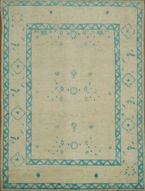 Vegetable Dye Oushak Turkish Rug 3x4