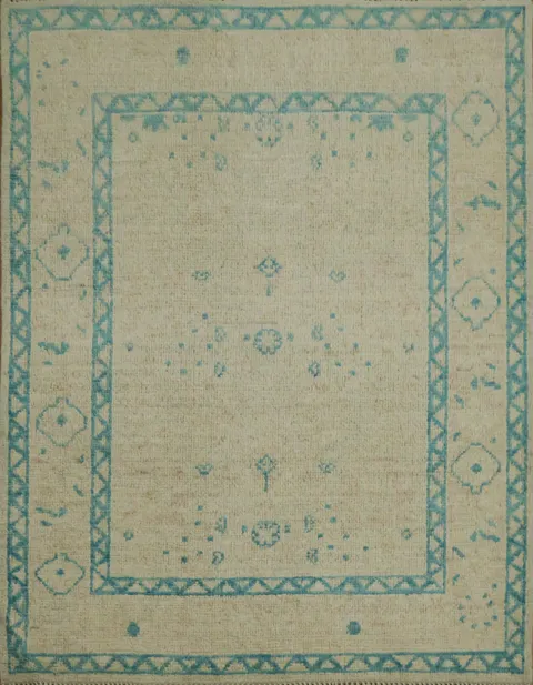 Vegetable Dye Oushak Turkish Rug 3x4