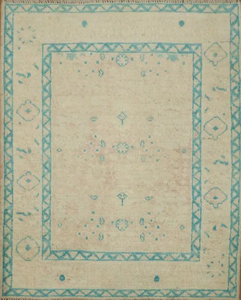 Vegetable Dye Oushak Turkish Accent Rug 3x4