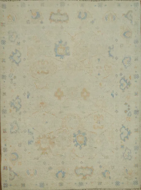 Vegetable Dye Oushak Turkish Accent Rug 3x4