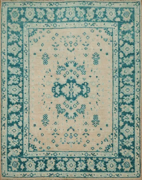 Vegetable Dye Oushak Turkish Accent Rug 3x4