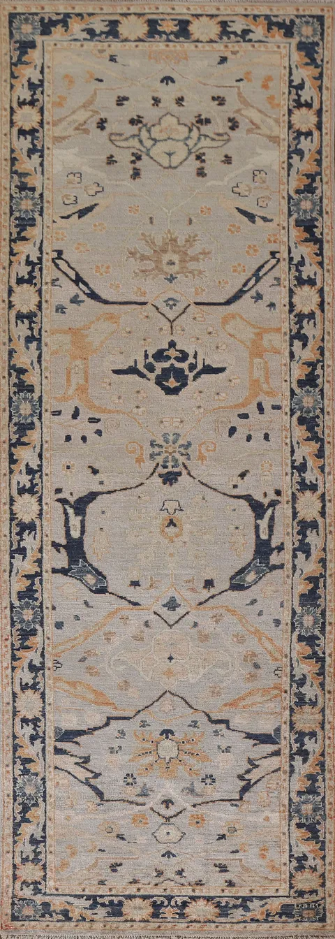 Vegetable Dye Sultanabad Ziegler Wool Runner Rug 3x10