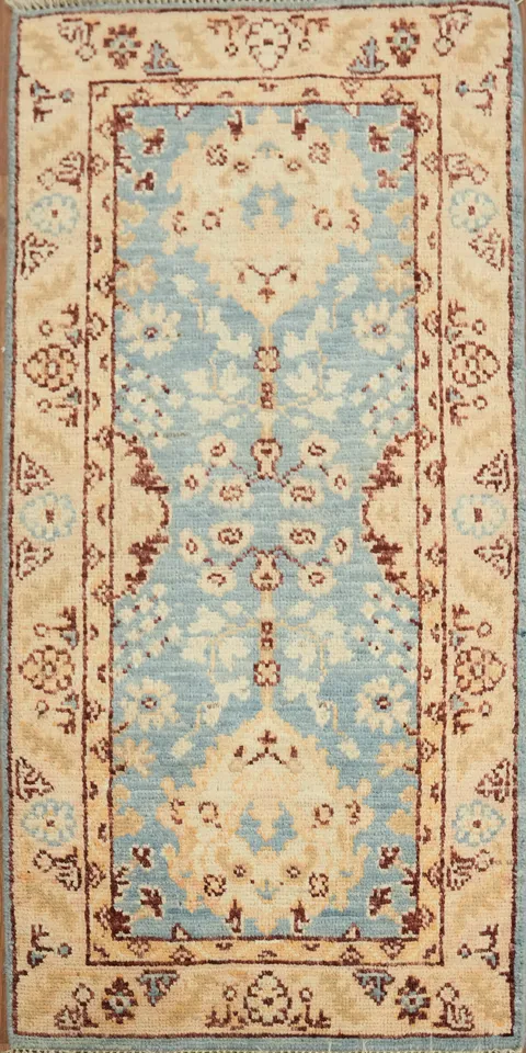 Vegetable Dye Oushak Turkish Foyer Rug 2x4