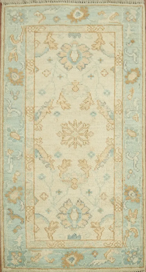 Wool Oushak Vegetable Dye Foyer Rug 2x4