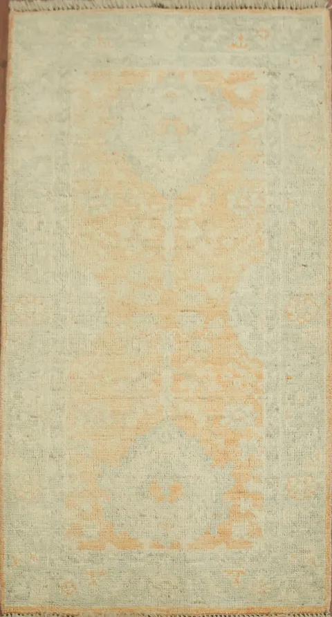 Vegetable Dye Oushak Turkish Foyer Rug 2x4