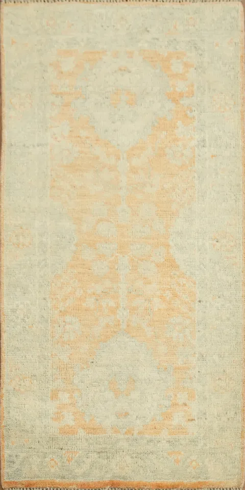 Vegetable Dye Oushak Turkish Accent Rug 2x4