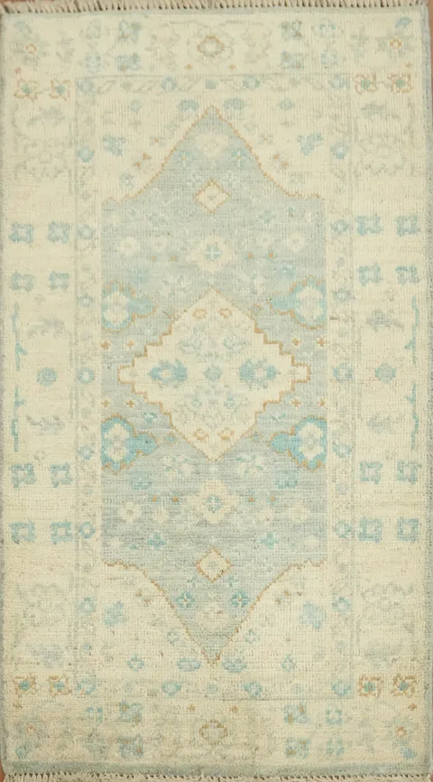 Handmade Oushak Vegetable Dye Accent Rug 2x4