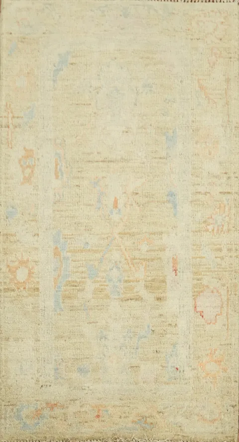 Vegetable Dye Oushak Oriental Foyer Rug 2x4